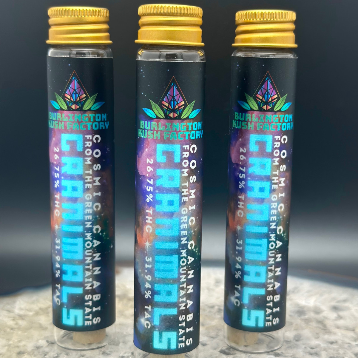 Photograph of product: Burlington Kush Factory | Granimals | 1g preroll