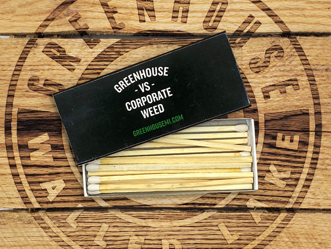 Photograph of product: Greenhouse vs. Corporate Matches
