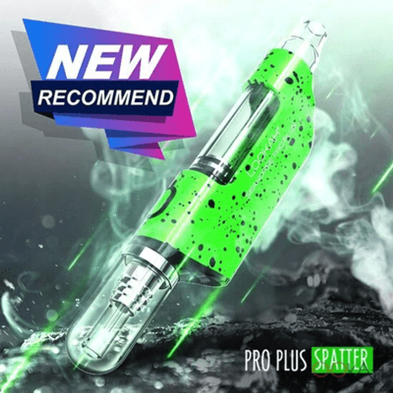 Photograph of product: Lookah Seahorse Pro Plus - Green / Black Splatter