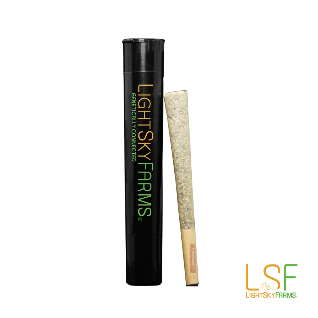 Photograph of product: Dizco x Swizzle 2.5g Live Rosin Donut Preroll by Light Sky Farms