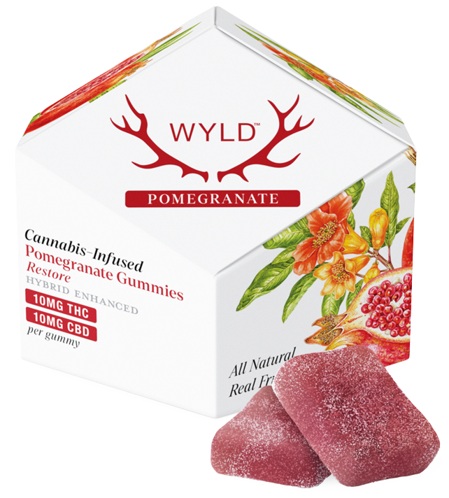 Photograph of product: Wyld | Pomegranate 1:1 Gummies | 40G 10PK
