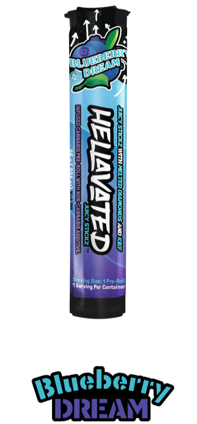 Photograph of product: Hellavated | BLUEBERRY DREAM Infused Preroll Pack | 2.5g