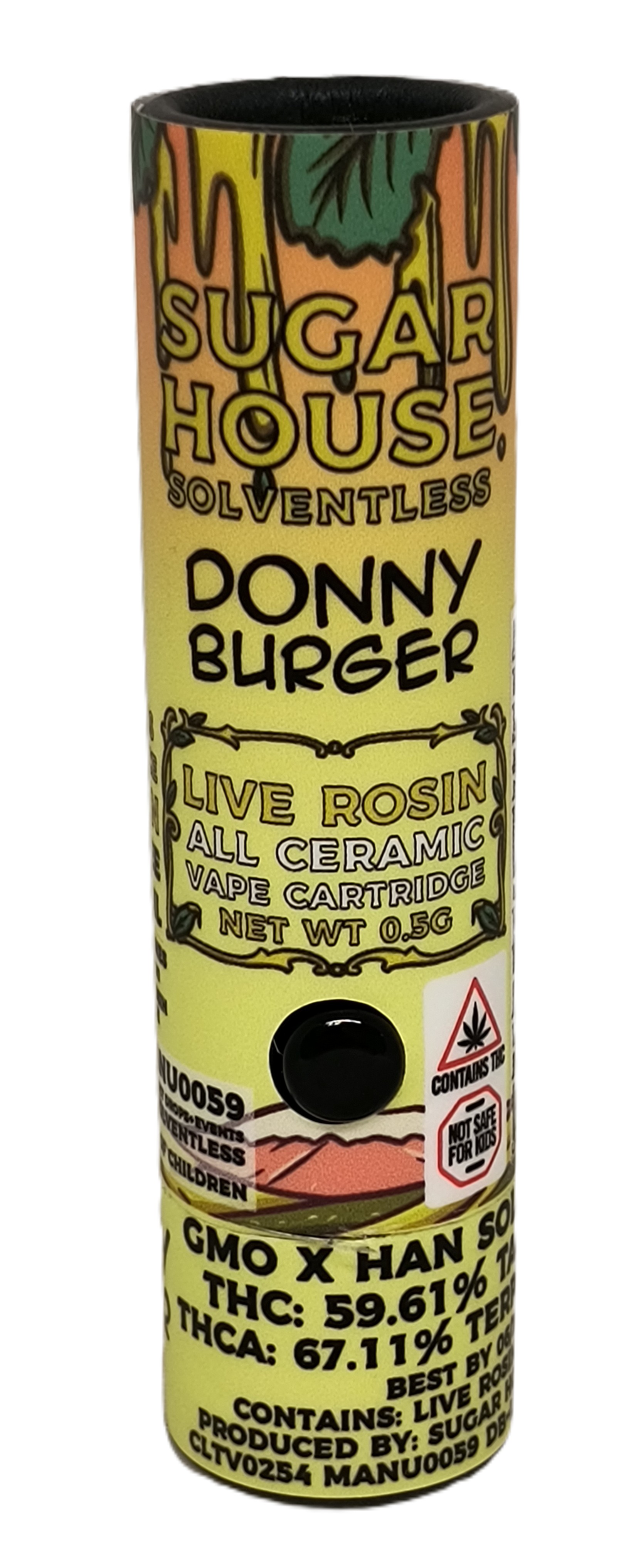 Photograph of product: Donny Burger Live au chocolat Rosin Cartridge | Sugar House Solventless