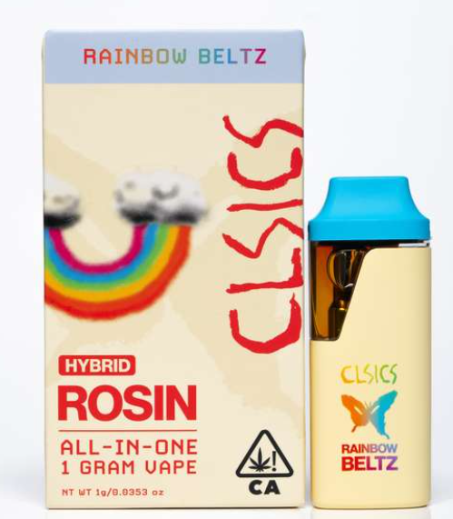 Photograph of product: LIVE ROSIN ALL-IN-ONE - RAINBOW BELTZ (1G)