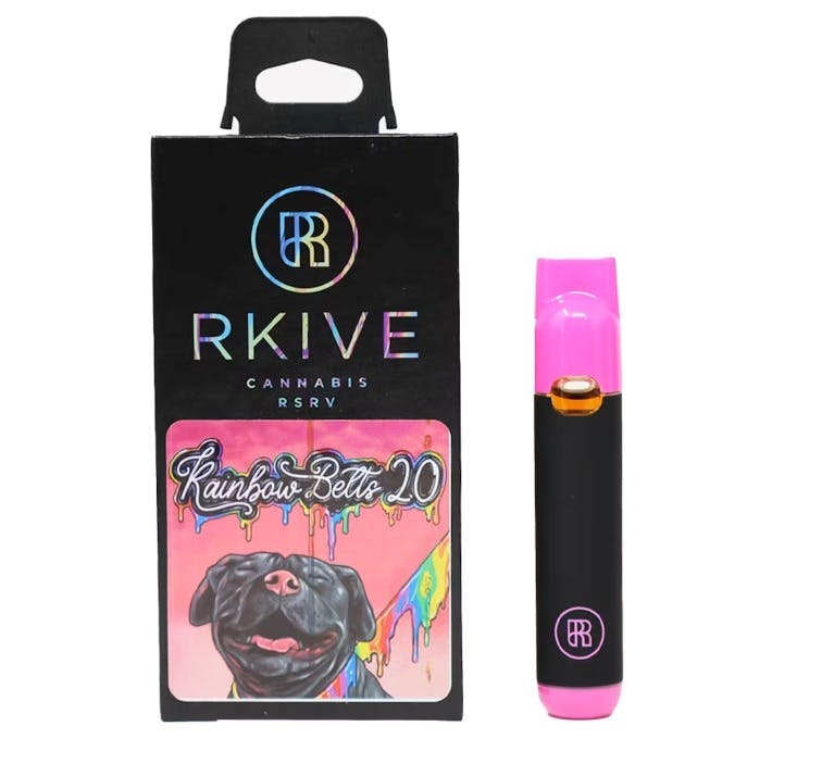 Photograph of product: RKIVE | RAINBOW BELTS | au chocolat ROSIN DISPOSABLE | 0.5G
