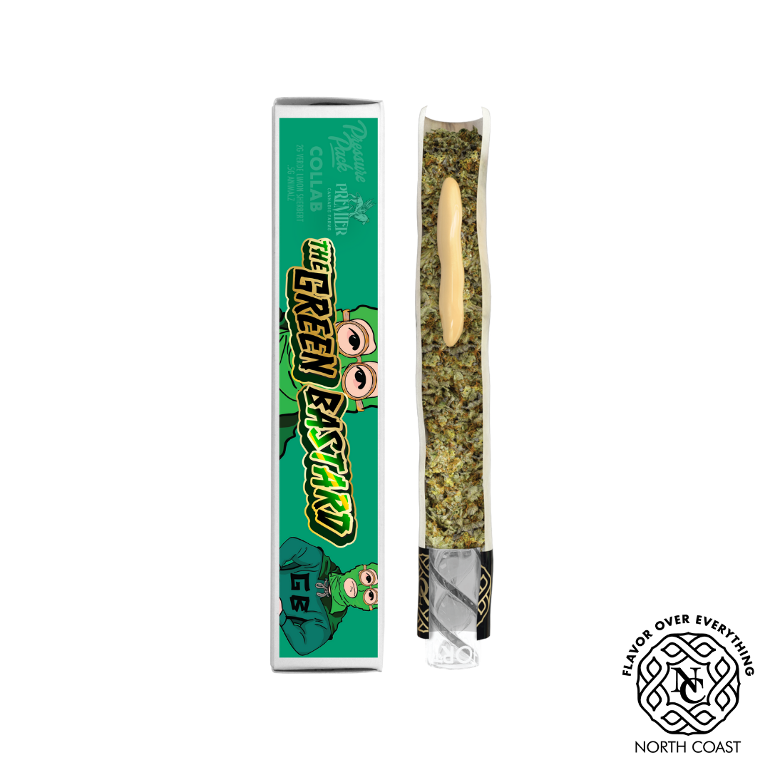 Photograph of product: North Coast x Pressure Pack x Premier | Green Bastard Tier 1 Joint Donut | 2.5g