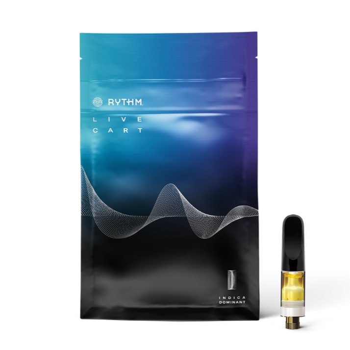 Photograph of product: Rythm | Afghan Cookies | Live Resin | Cartridge | 0.5g