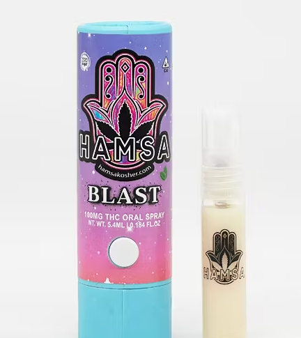 Photograph of product: Hamsa | Blast | Oral Spray | Mint Flavor  | 100mg