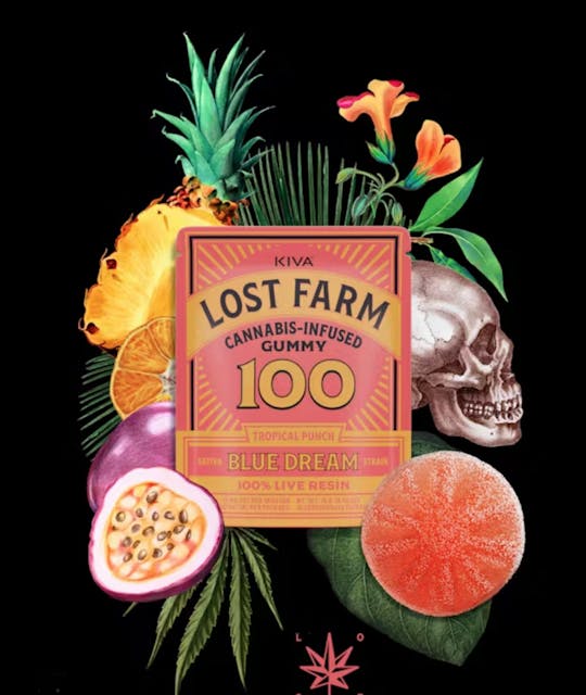 Photograph of product: Tropical Punch (Blue Dream) 100mg Live Resin Gummy - 