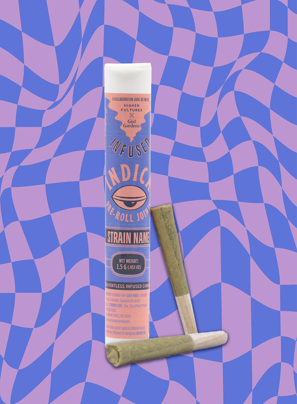 Photograph of product: Infused Preroll - Higher Cultures - Solventless 2pk - Moonlight Sonata