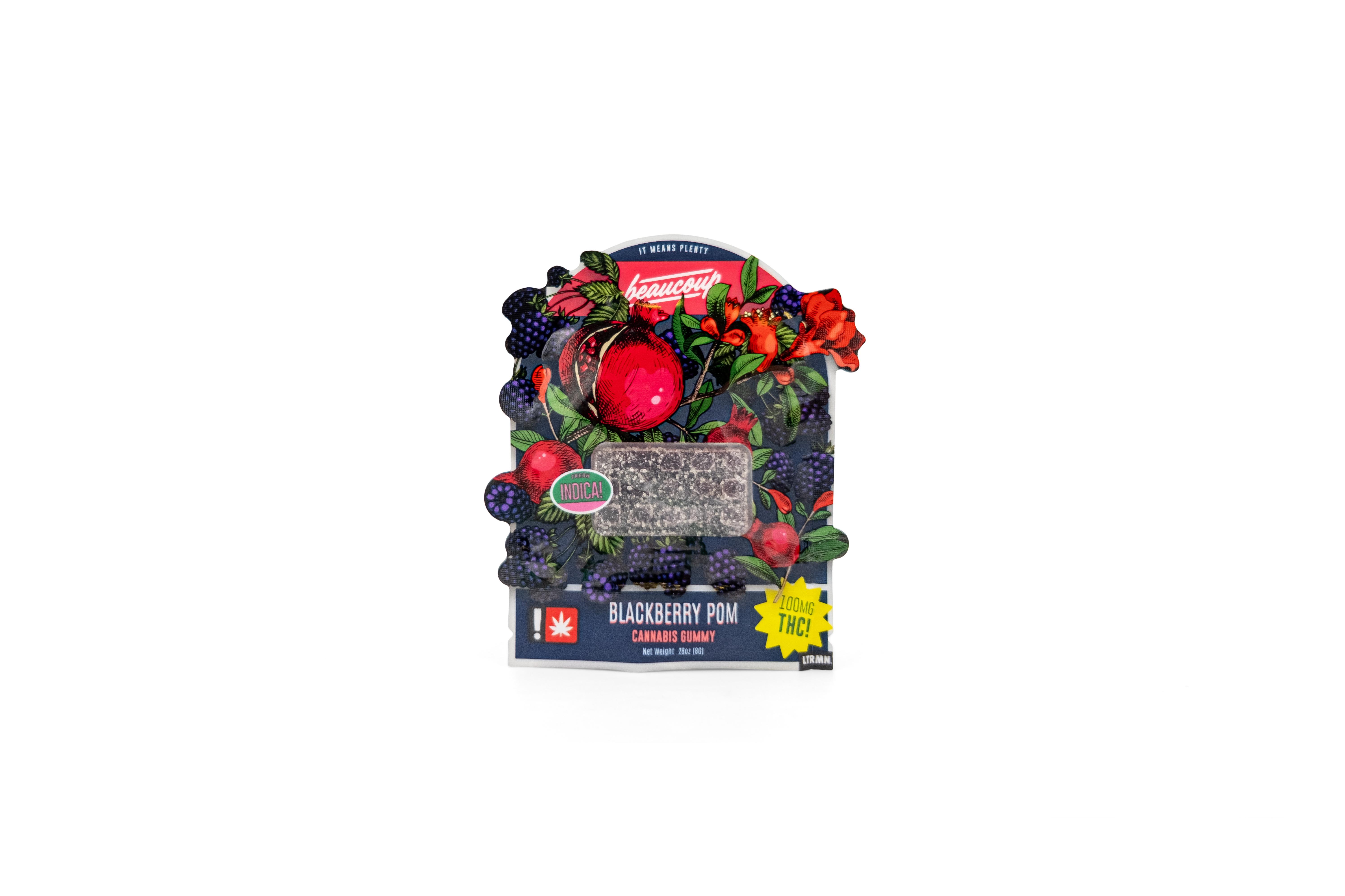 Photograph of product: Beaucoup - Blackberry Pom - 100mg Single Gummy
