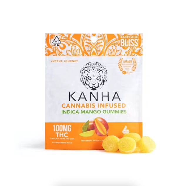 Photograph of product: Kanha - Classic Indica Mango 100mg - 10ct - 