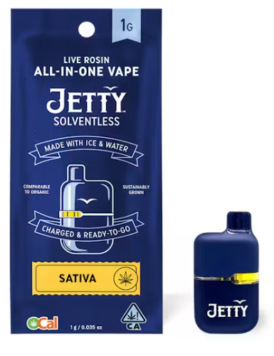 Photograph of product: JETTY - AIO - Tangerine Fizz - Solventless - Mini Tank - 1G