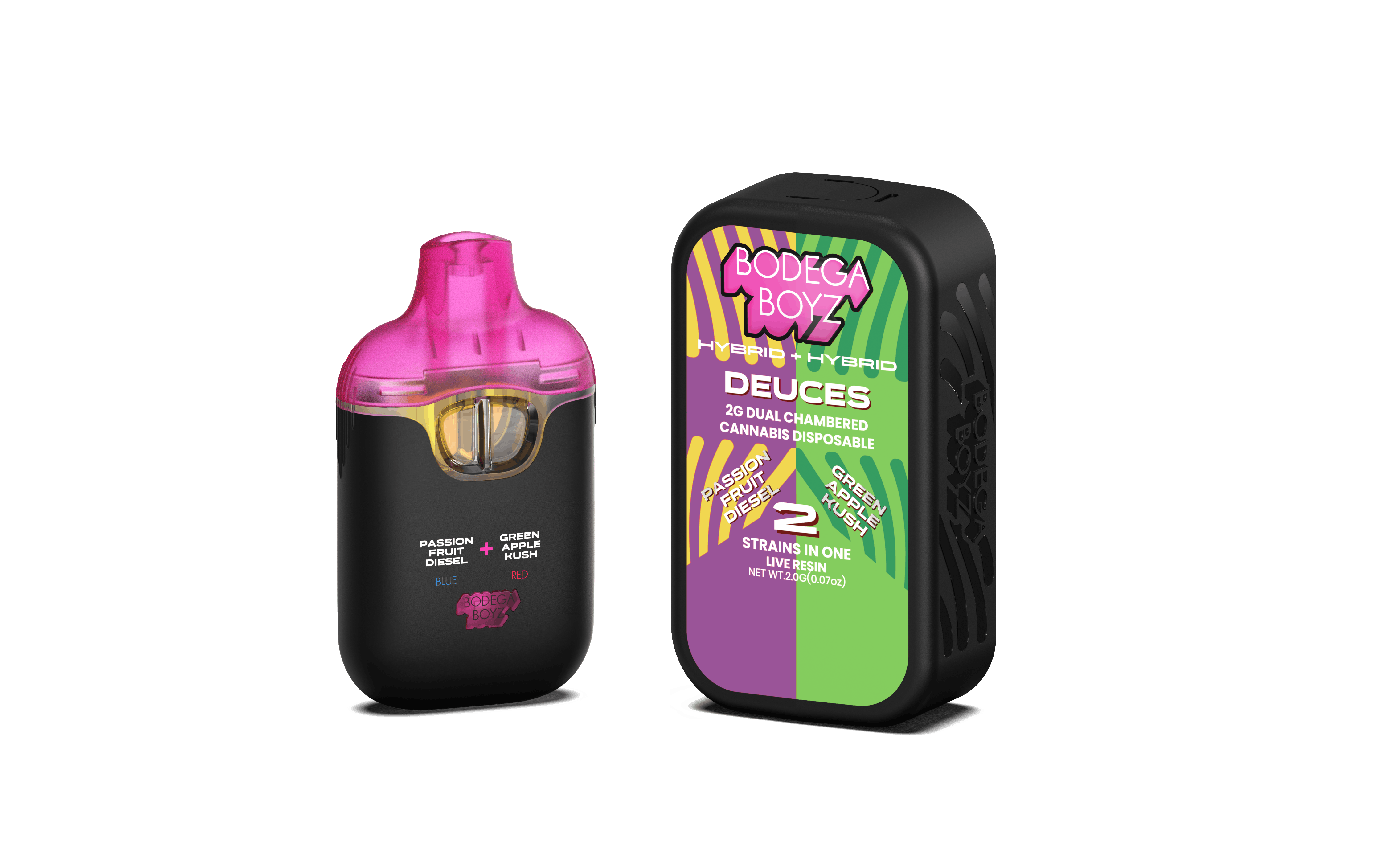 Photograph of product: Bodega Boyz- Passion Fruit Diesel x Green Apple Kush Live Resin AIO