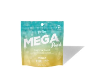 Photograph of product: 100mg Tropical Twist - Mega Pearl - Grn