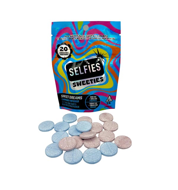 Photograph of product: Selfies SWEETIES – Sweet Dreams – Infused Tarts - 100mg - 