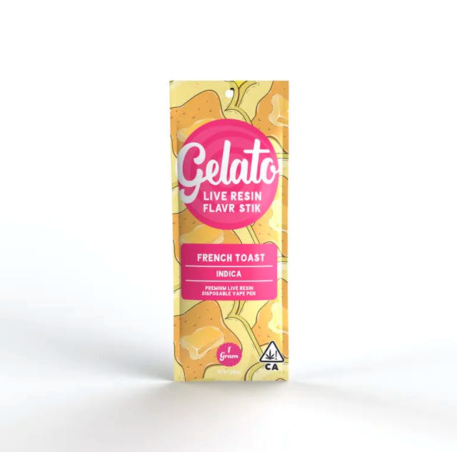 Photograph of product: Gelato Live Resin Enhanced AIO | 1g - French Toast - Disposable - Oui'd - 