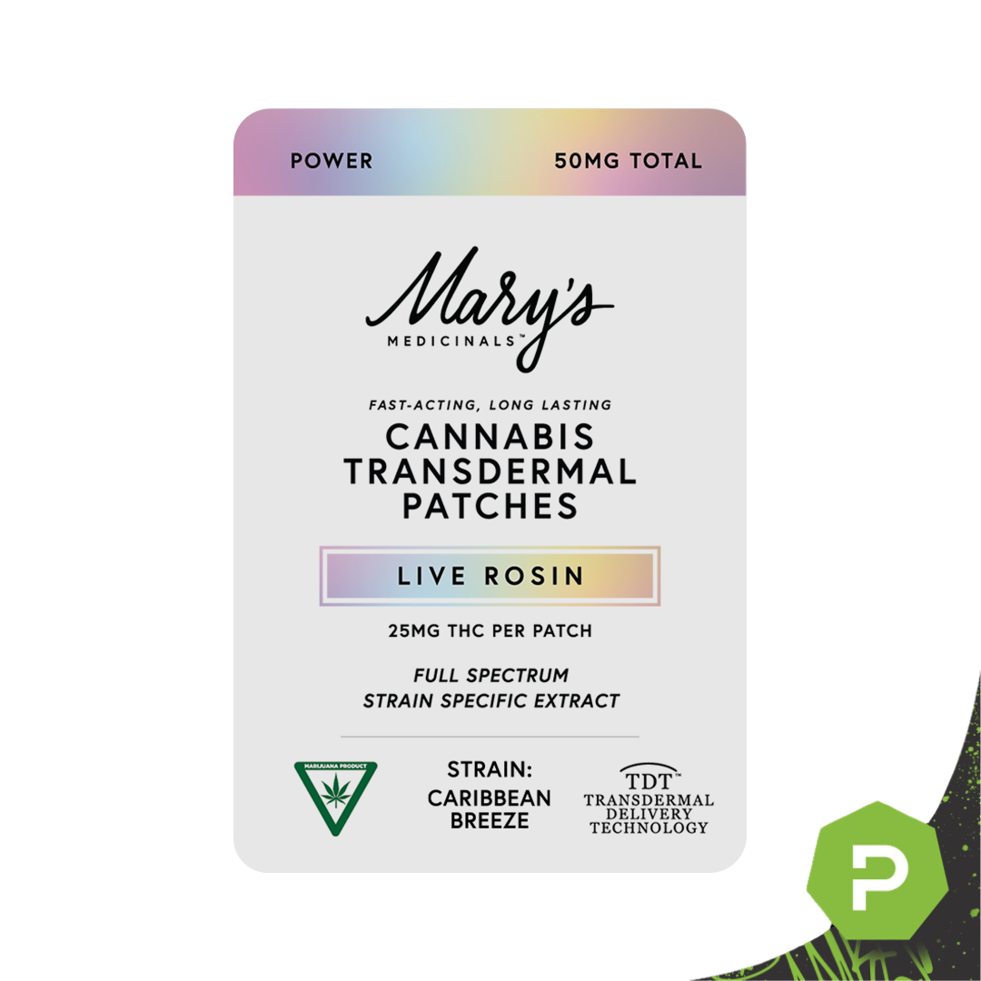 Photograph of product: Mary's | 50mg Rosin Transdermal Patch 2pk | Power Caribbean Breeze