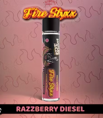 Photograph of product: Fire Styxx Infused Pre-Roll Razzberry Diesel