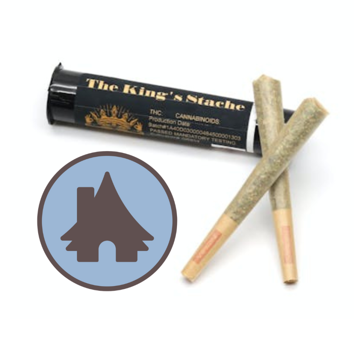 Photograph of product: Treehouse/The King Stache - Biscotti Pie - (0.7g 2 pack Pre Rolls)