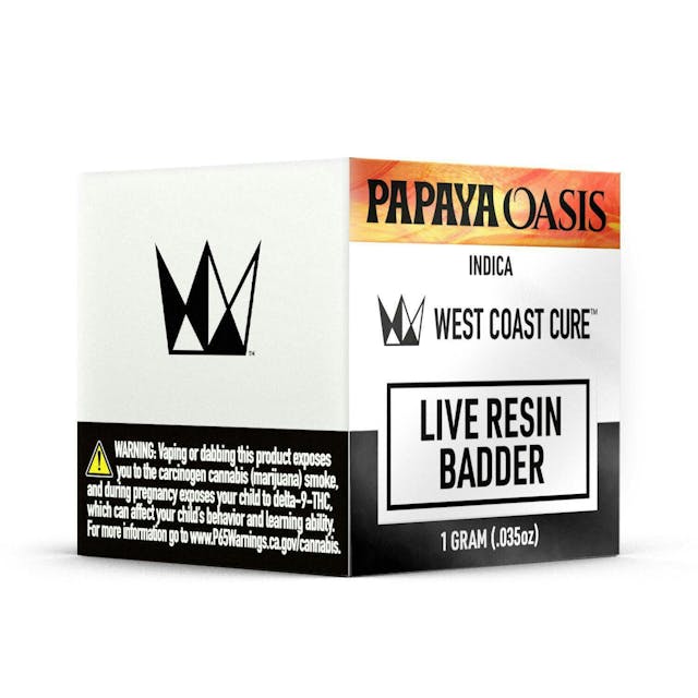 Photograph of product: Papaya Oasis | Live Resin Badder | 1g
