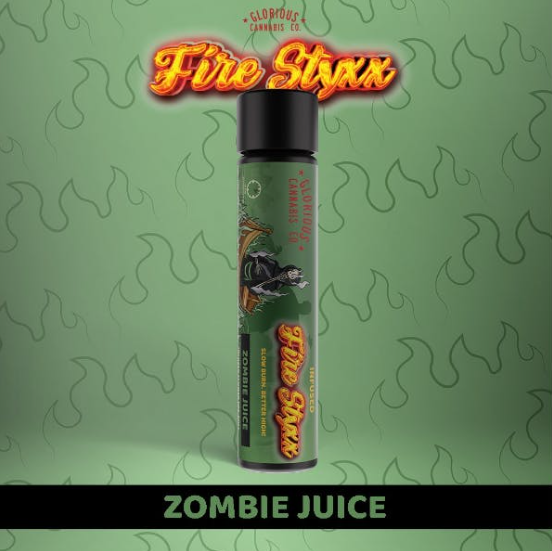 Photograph of product: Zombie Juice Fire Styxx Infused Pre-roll | 1g