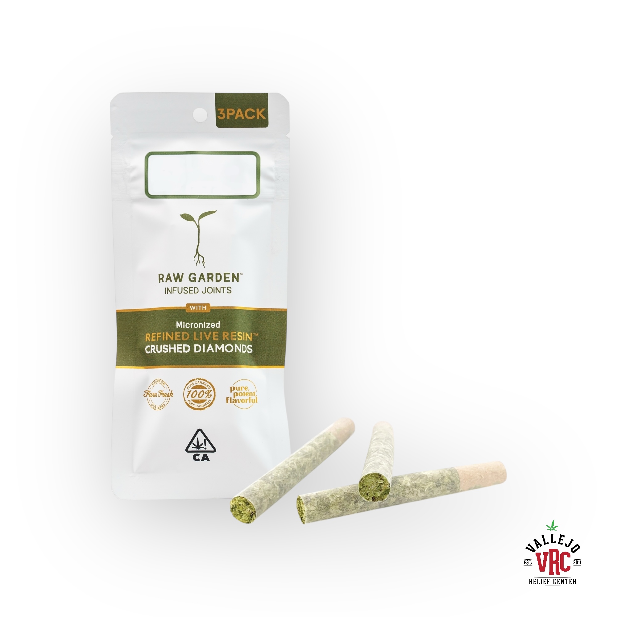 Photograph of product: FROSTED ZINN .5G 3PK DIAMOND