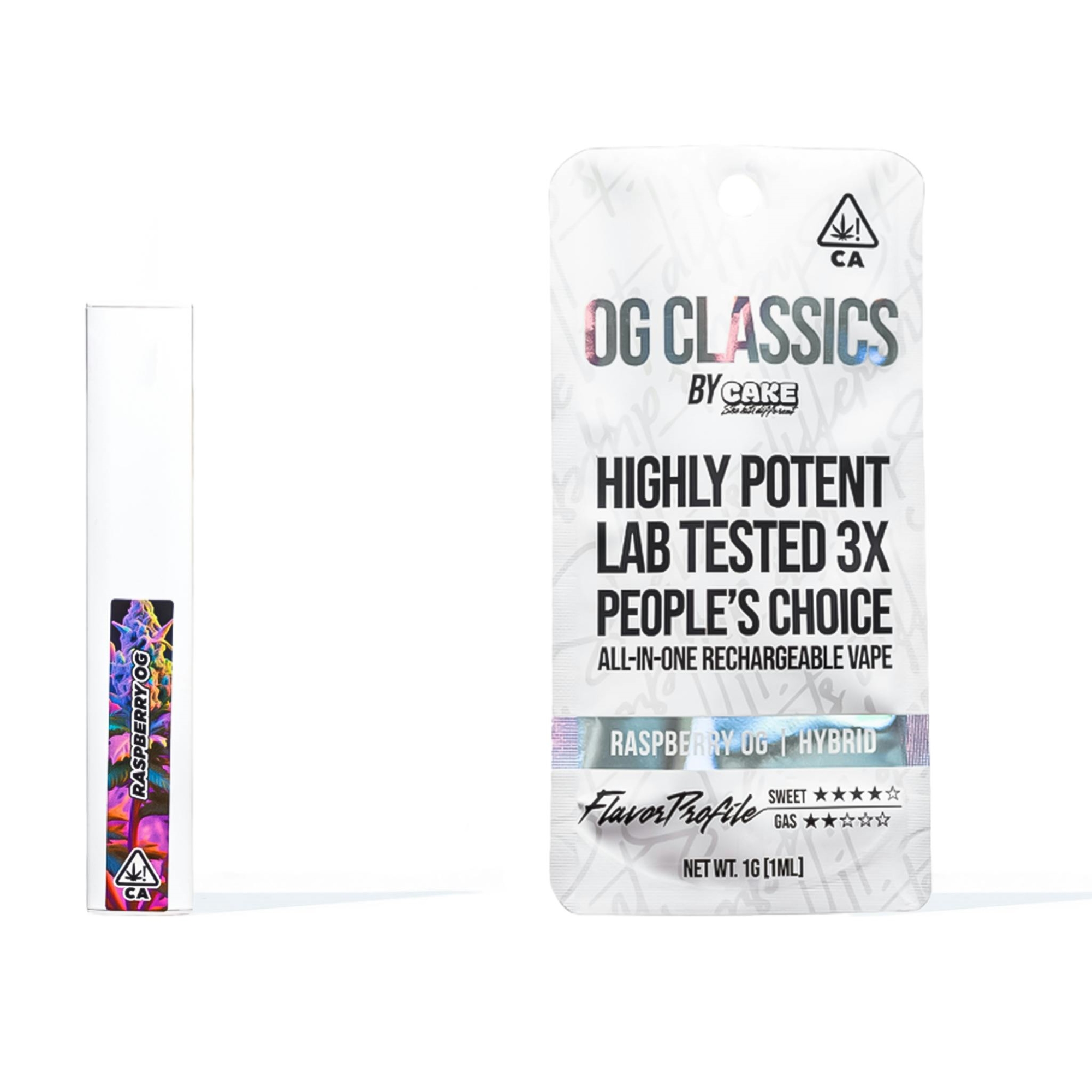 Photograph of product: RASPBERRY OG 1G OG CLASSICS ALL IN ONE