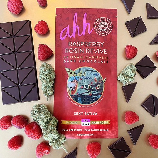 Photograph of Product: Chocolate - Raspberry Rosin Revive - 100mg THC - 20 Servings, 5mg