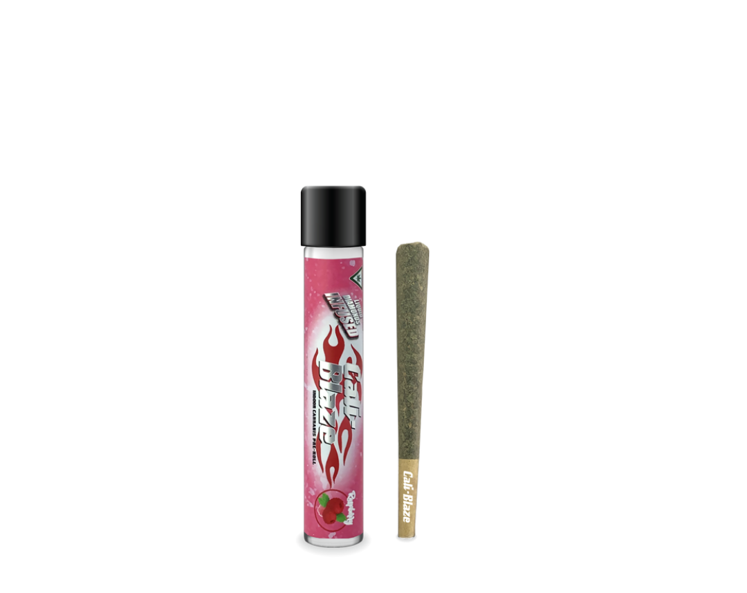 Photograph of product: Cali-Blaze Raspberry 1g Infused Preroll