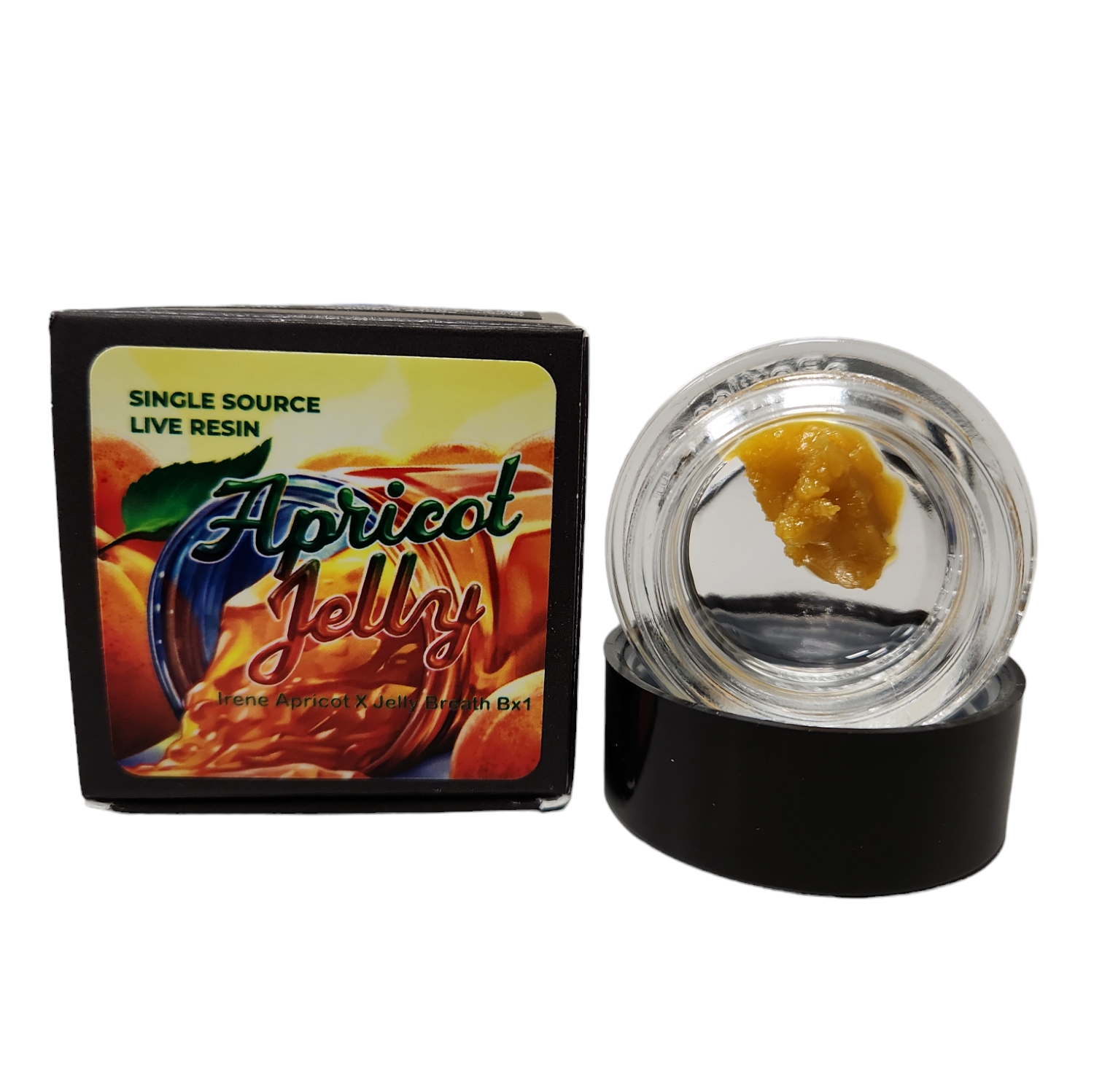 Photograph of product: 1G APRICOT JELLY LIVE RESIN BADDER