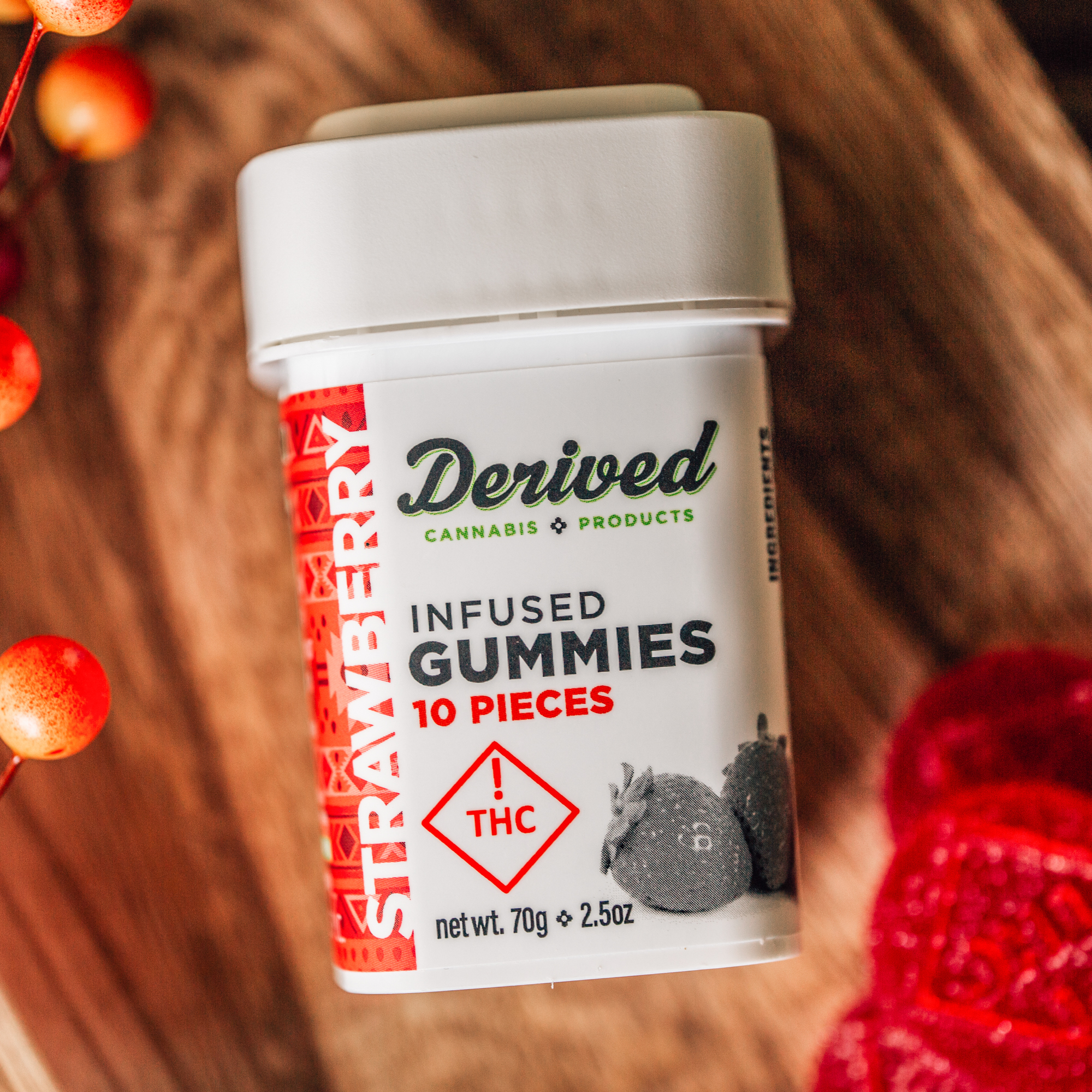 Photograph of product: Strawberry Gummies [S] | 500mg