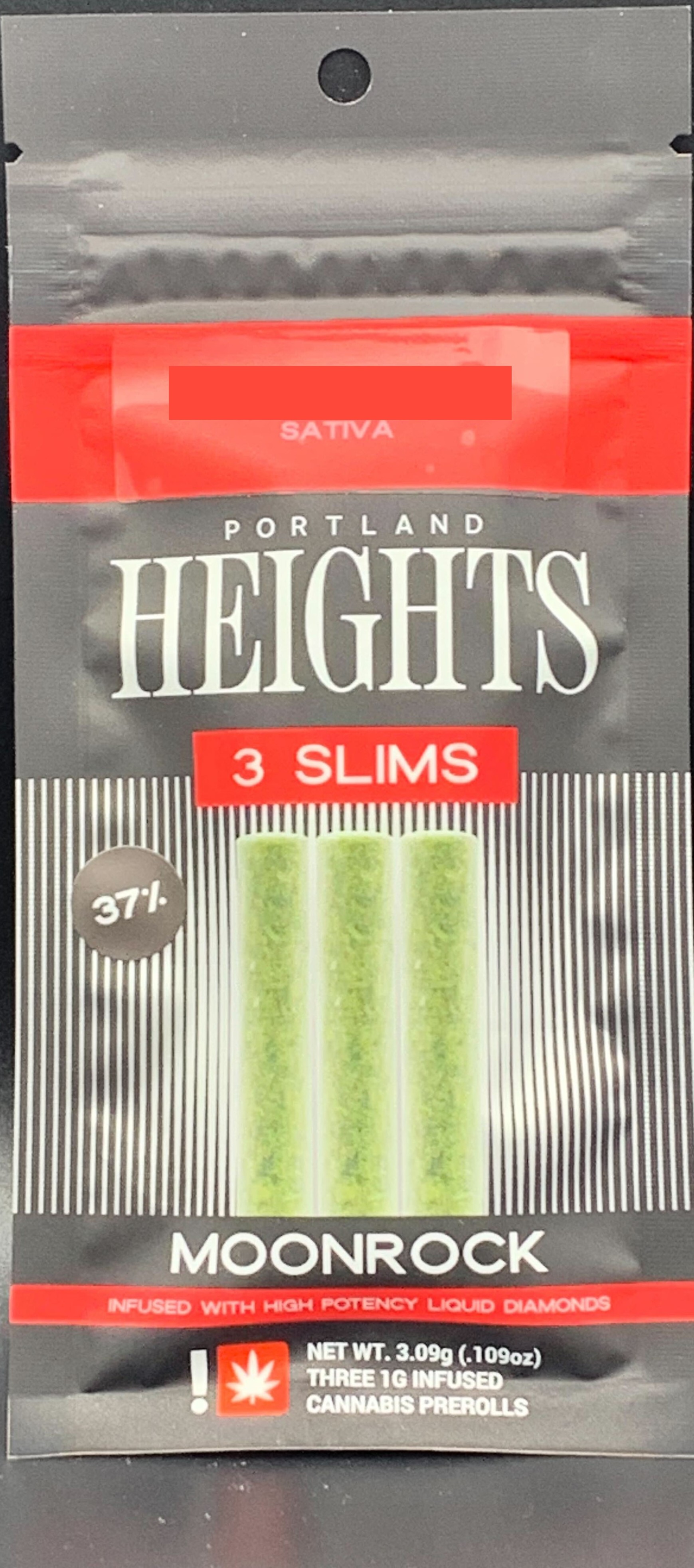 Photograph of product: Moonrock Slims Infused Pre-roll Pack | Jackie Haze | 3 x 1g