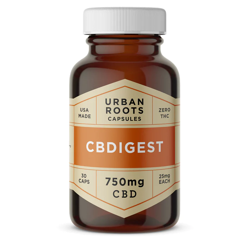 Photograph of product: Urban Roots CBDigest Capsule 750mg CBD