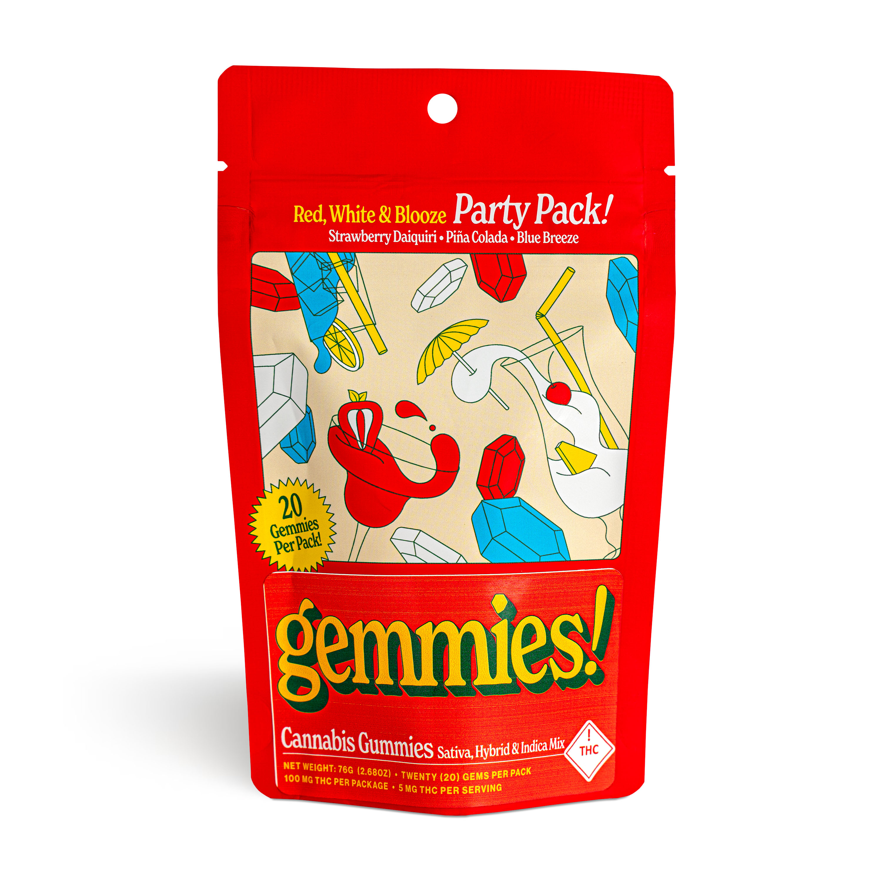 Photograph of product: Red, White & Blooze Gemmies - 100mg