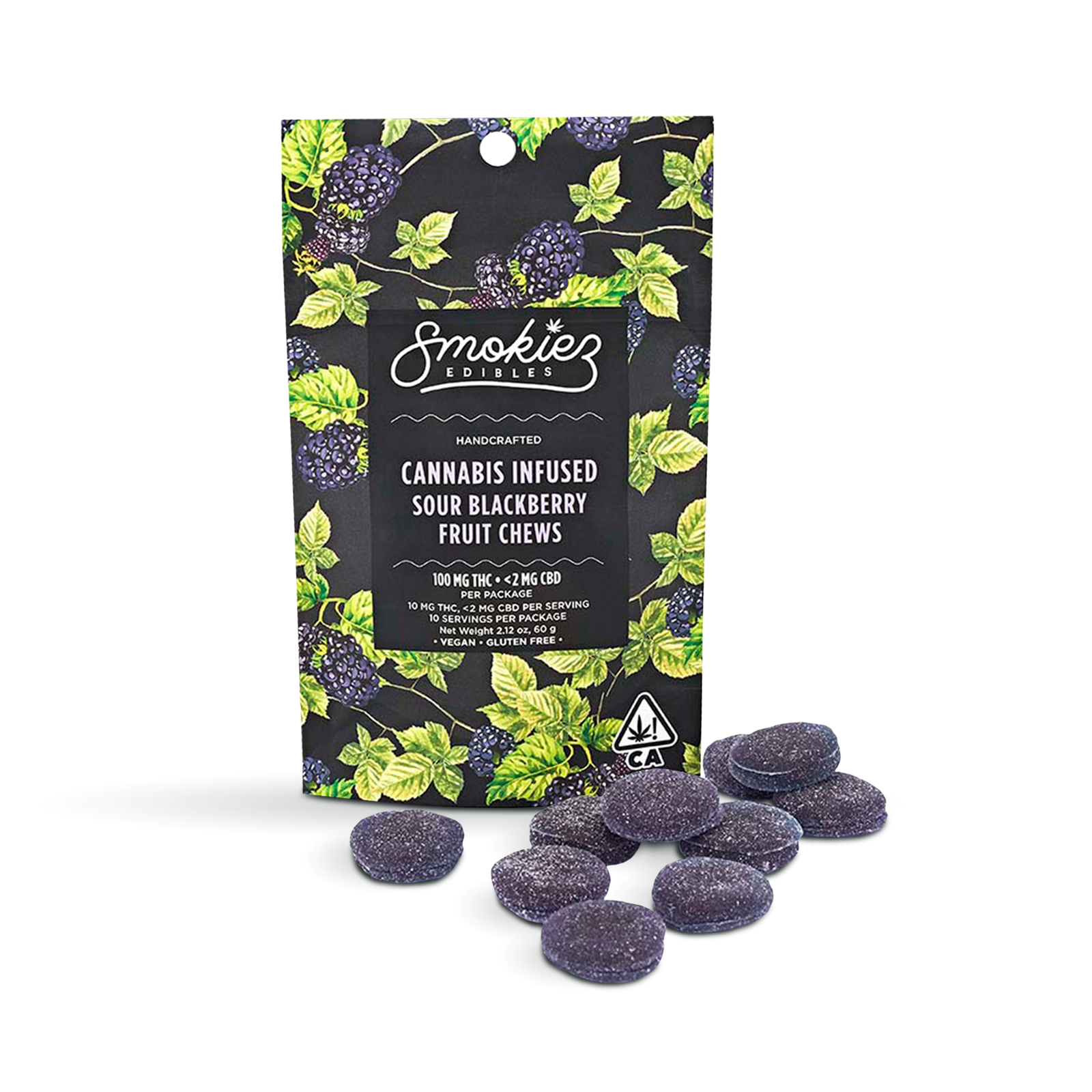 Photograph of product: Sour Blackberry Fruit Chews | 100mg