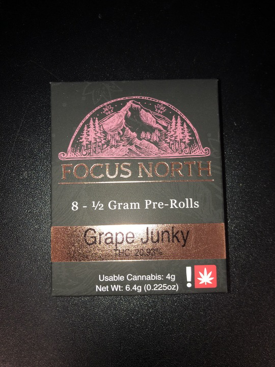 Photograph of product: Pre-Roll 8pk 4g Grape Junky (Focus North)