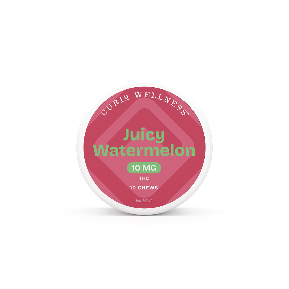 Photograph of product: 100mg Juicy Watermelon Chews 10pk