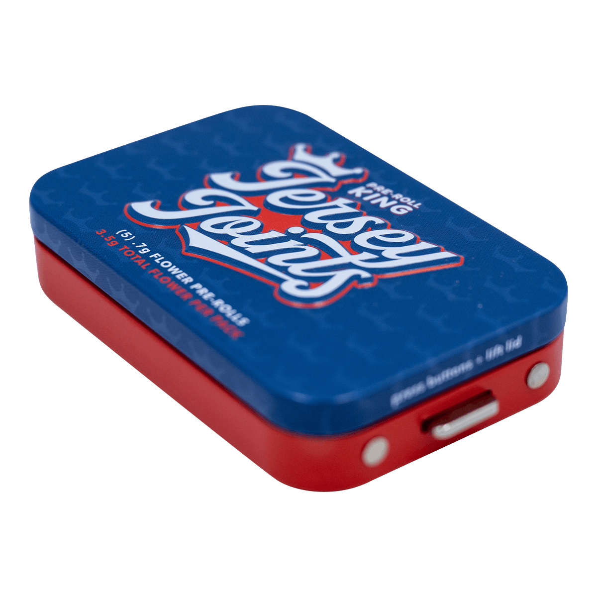Photograph of product: Pre Roll King of Jersey - Dirty Jerseys 5- 0.5g Infused Joints | Super Lemon Haze with Grease Bucket Beach Sand |