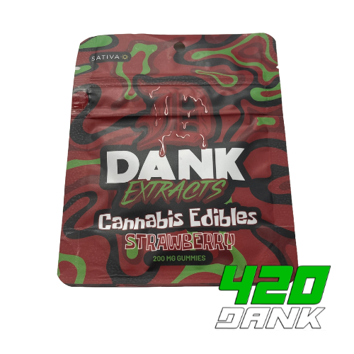 Photograph of product: Dank - 200mg Gummies - Strawberry (S)