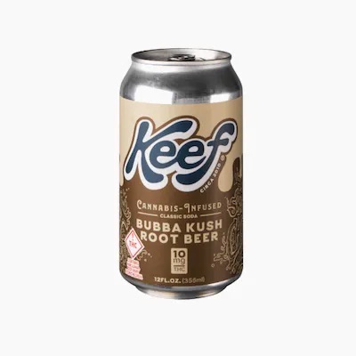 Photograph of product: Keef Bubba Kush Root Beer Edible Soda 100mg
