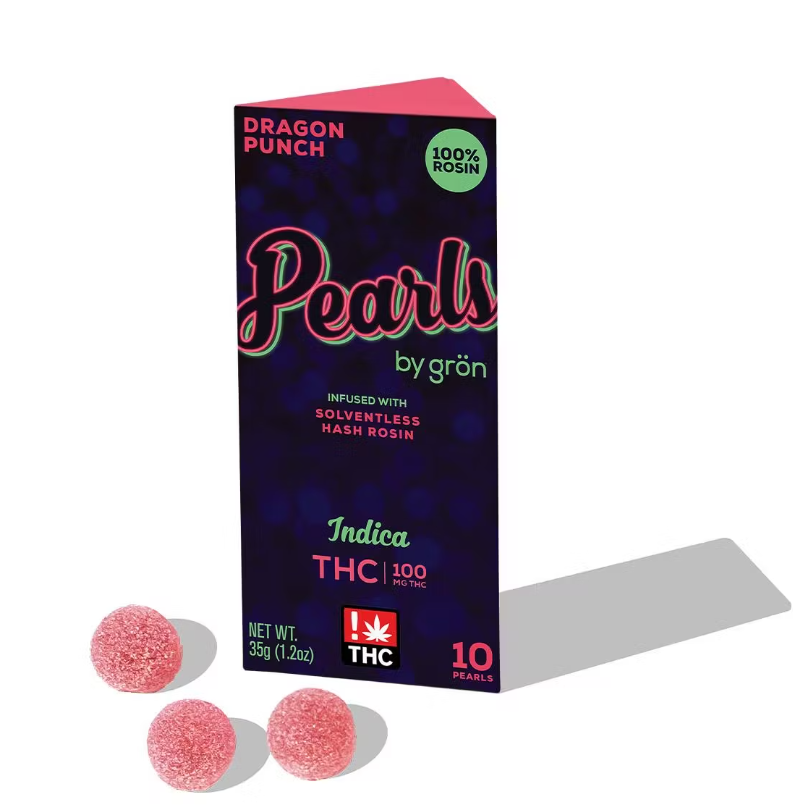 Photograph of product: GRON | Dragon Punch | Edibles | Live Rosin Pearls
