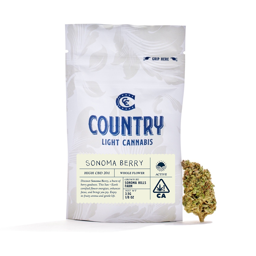 Photograph of product: Sonoma Berry - 20:1 (CBD:TH-oui) - 3.5g - Country