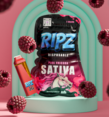 Photograph of product: Ripz - 2g Disposable - Pink Unicorn Oui'd