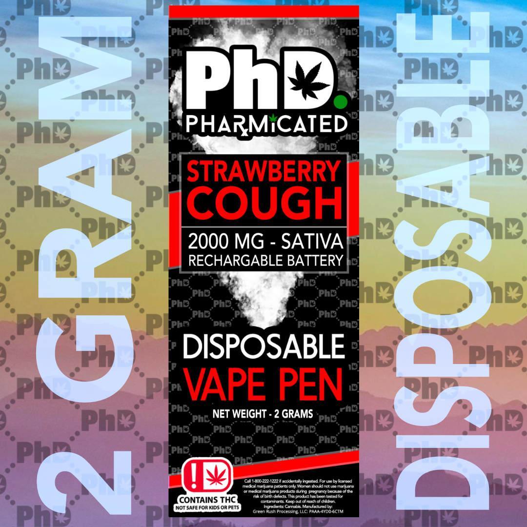 Photograph of product: Pharmicated- Disposable Vape-Strawberry Cough