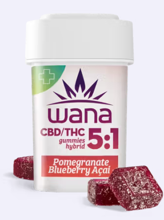 Photograph of product: Pomegranite Blueberry Acai 5:1 CBD:THC [20 Pack | 5mg ea]