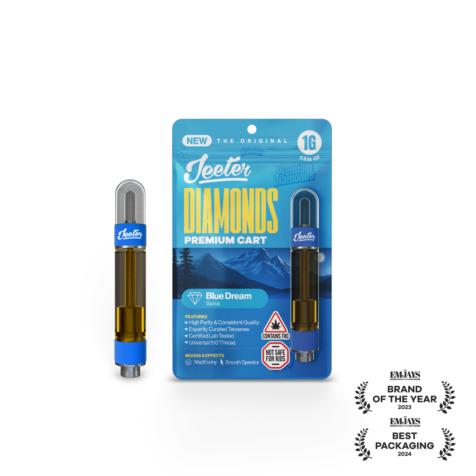 Photograph of product: Blue Dream Diamond Vape Cartridge 1000mg (S)
