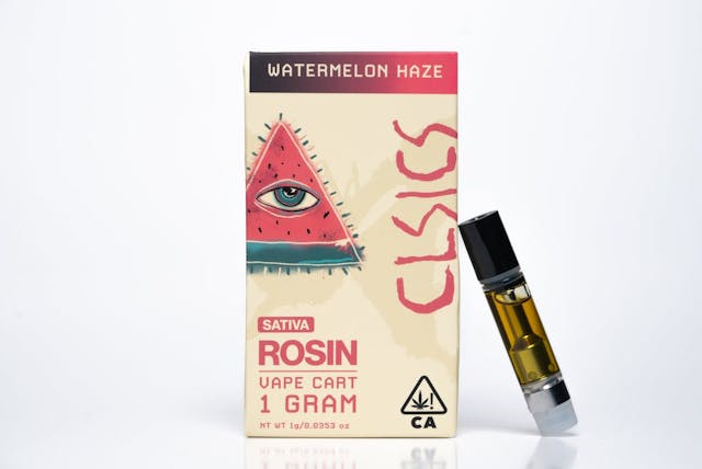 Photograph of product: Watermelon Haze | 1G Live Rosin Cartridge - 