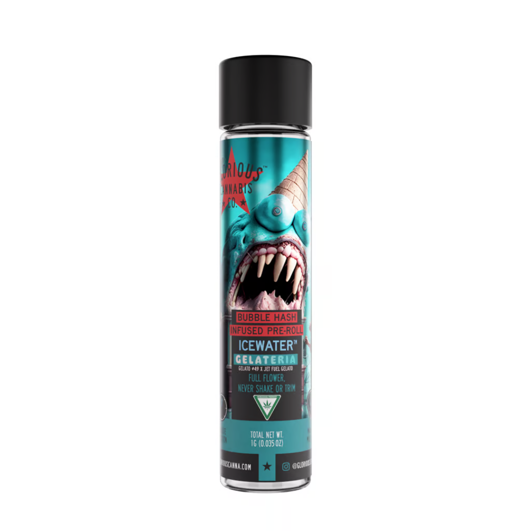 Photograph of product: Glorious - Icewater au chocolat Infused Pre-Roll - Gelateria