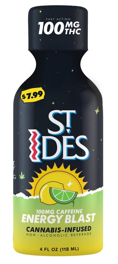 Photograph of product: ST. IDES OUID! INFUSED SHOT BEVERAGE - ENERGY BLAST 100MG 4OZ (1CT)